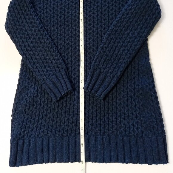 Patagonia Womens Cardigan Sweater Open Front Navy Blue Long Sleeve Cable Knit XS - Picture 4 of 12